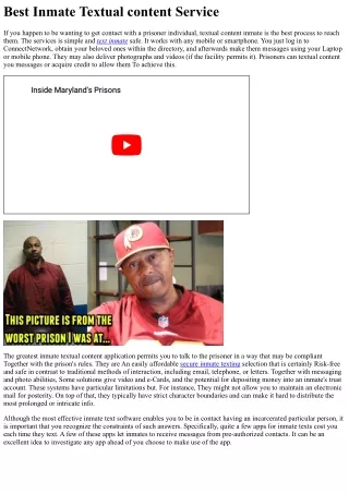 Very best Inmate Text Services