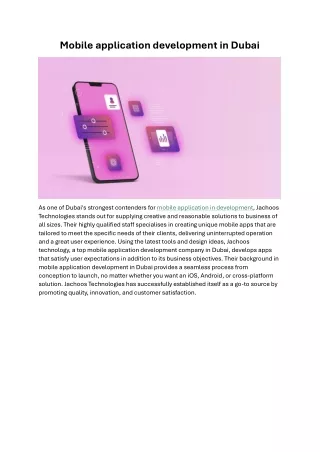 mobile application development in dubai