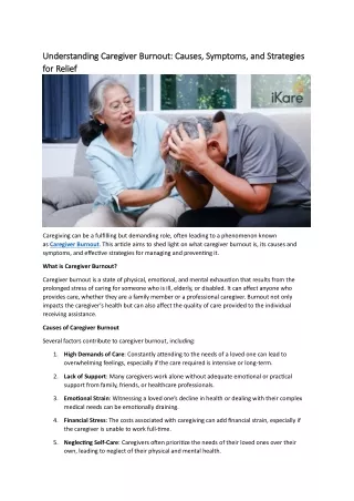 Caregiver Burnout