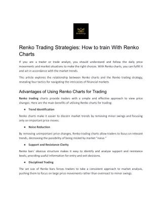 Renko Trading Strategies_ How to train With Renko Charts