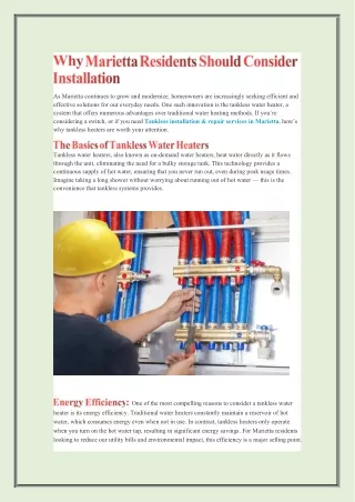 Why Marietta Residents Should Consider Installation