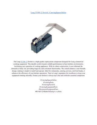 Lang 51100-12 Switch _ CateringSparesOnline