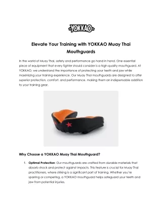 Ultimate Protection with YOKKAO Muay Thai Mouthguards