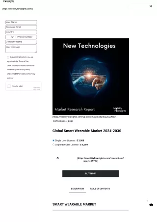 Global Smart Wearable Market 2024-2030