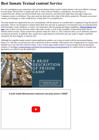 Ideal Inmate Text Assistance