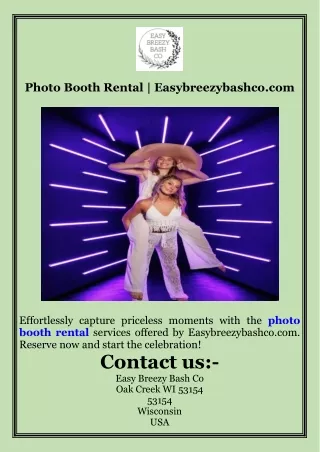 Photo Booth Rental  Easybreezybashco.com