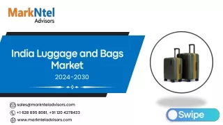 India Luggage and Bags Market Research Report Forecast (2024-2030)