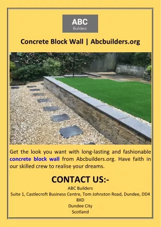 Concrete Block Wall  Abcbuilders.org