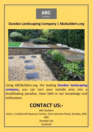 Dundee Landscaping Company  Abcbuilders.org