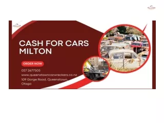 Cash for Cars Milton – Queenstown Car Wreckers Leading the Way