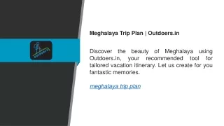 Meghalaya Trip Plan  Outdoers.in