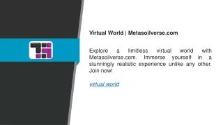 Virtual World  Metasoilverse.com