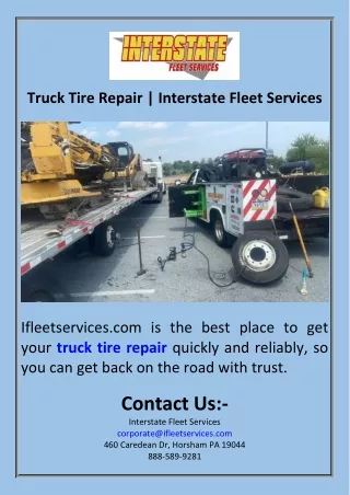 Truck Tire Repair  Interstate Fleet Services