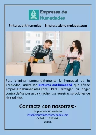 Pinturas antihumedad  Empresasdehumedades.com