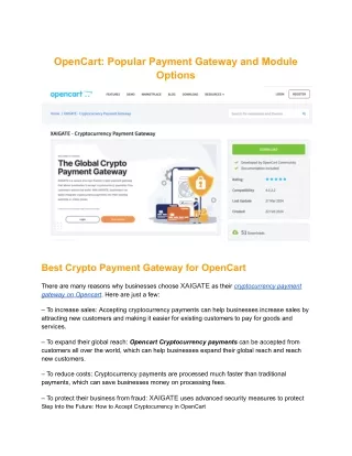 OpenCart_ Popular Payment Gateway and Module Options