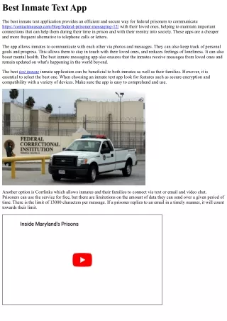 Best Inmate Text App