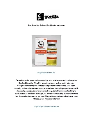 Buy Steroids Online | Gorillasteroids.com