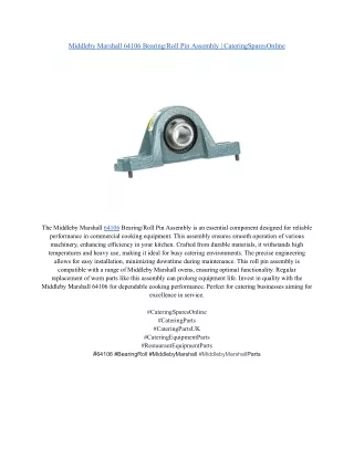 Middleby Marshall 64106 Bearing_Roll Pin Assembly _ CateringSparesOnline