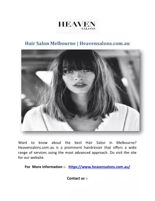 Hair Salon Melbourne