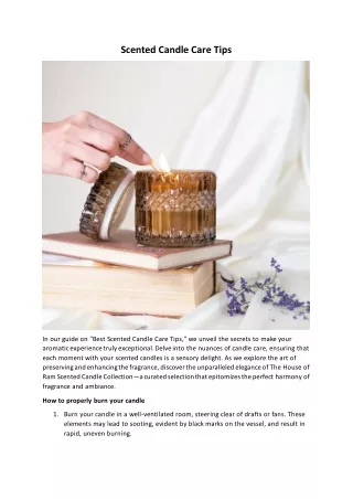 Scented Candle Care Tips
