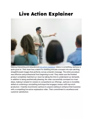 Live Action Explainer