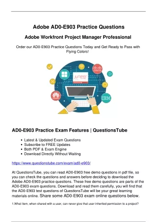 AD0-E903 Practice Questions- Help You Achieved Your Goals with Right Resources