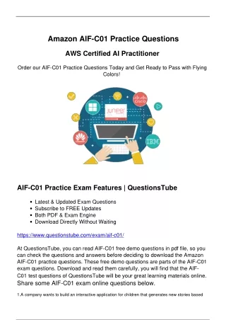 AIF-C01 Practice Questions- Help You Achieved Your Goals with Right Resources