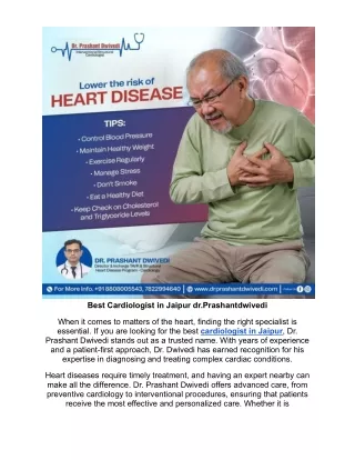 Best Cardiologist in Jaipur-Dr. Prashant Dwivedi