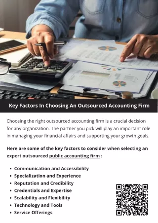 Key Factors In Choosing An Outsourced Accounting Firm