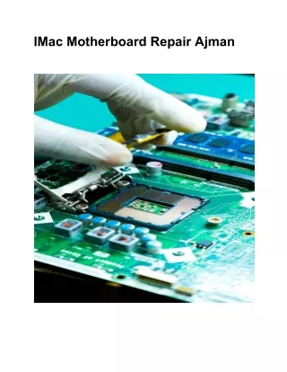 IMac Motherboard Repair Ajman