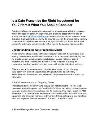 Is a Cafe Franchise the Right Investment for You_ Here’s What You Should Consider