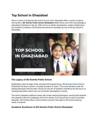 Top School in Ghaziabad