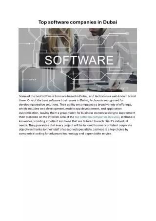top software companies in dubai