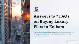 Answers to 7 FAQs on Buying Luxury Flats in Kolkata