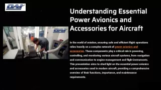 Understanding Essential Power Avionics and Accessories for Aircraft