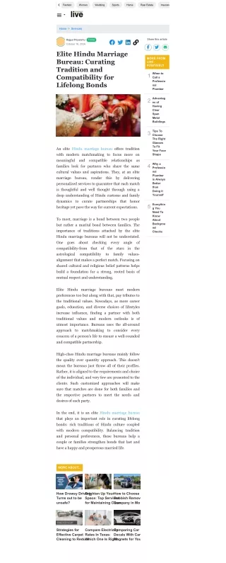 Elite Hindu Marriage Bureau: Curating Tradition and Compatibility for Lifelong B