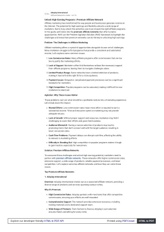 Unlock High-Earning Programs  Premium Affiliate Network