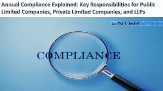 Annual Compliance Explained - Key Responsibilities for Public Limited Companies, Private Limited Companies, and LLPs