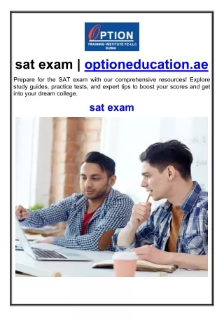 sat exam | optioneducation.ae