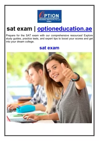 sat exam | optioneducation.ae