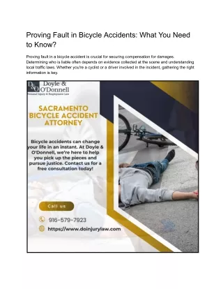Proving Fault in Bicycle Accidents_ What You Need to Know
