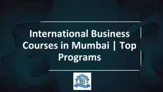 International Business Courses in Mumbai | Top Programs