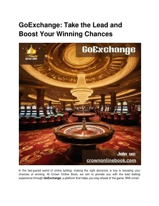 GoExchange_ Take the Lead and Boost Your Winning Chances