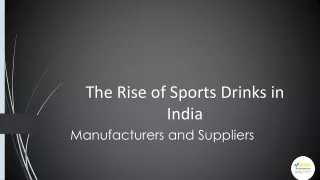 The Rise of Sports Drinks in India