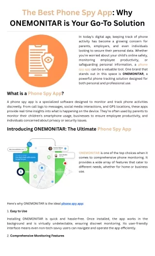 The Best Phone Spy App Why ONEMONITAR is Your Go-To Solution (1)