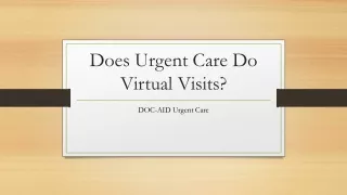 Does Urgent Care Do Virtual Visits