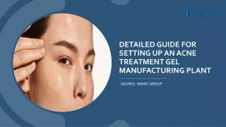 Establishing a Acne Treatment Gel Manufacturing Plant PDF