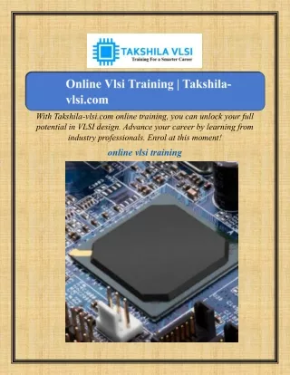 online vlsi training