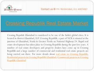 Crossing Republik Real Estate Market