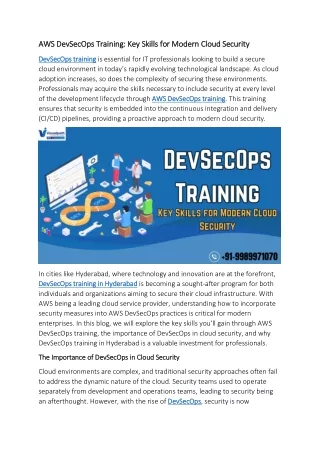 DevSecOps Training | DevSecOps Training Online